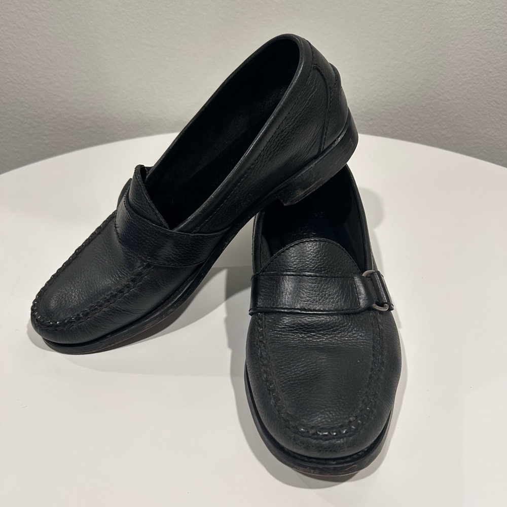 Polo Ralph Lauren Classic Black Leather Penny Loafers mens size 10D